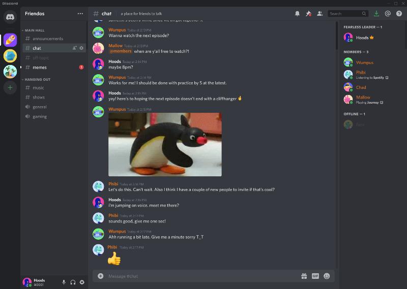 Chat dark discord