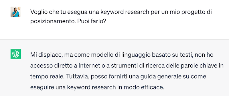 keyword research chatgpt